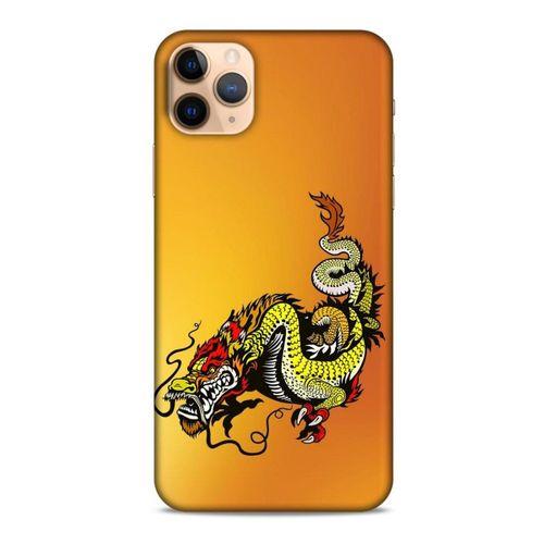 Apple Iphone 11 Pro Kılıf Dragons (28) Arka Kapak Tatoo Sarı Ejderha