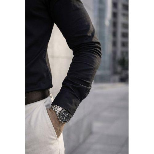 Likralı Regular Fit Nefes Alabilir Klasik Erkek Oxford Gömlek - Siyah