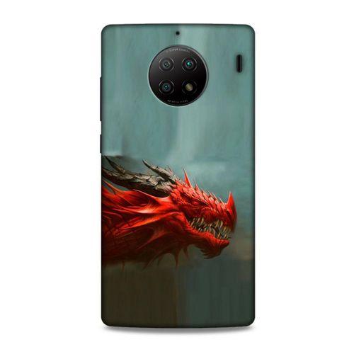 Xiaomi Redmi Note 9 5g Kılıf Dragons (17) Tasarım Kılıf Siyah Boynuzlu Ejderha