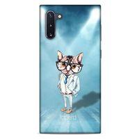 Samsung Galaxy Note 10 Kılıf FunnyMaX (40) Fit Silikon Kılıf Açık Mavi Kedi