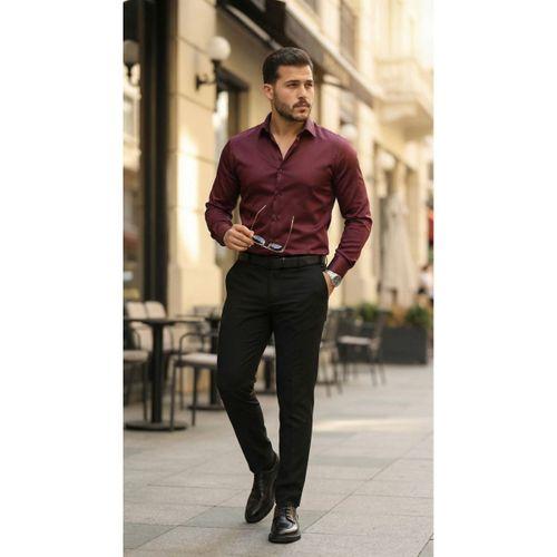 Erkek Saten Klasik Gömlek