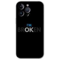 Potkal Hediye Fabrikası iPhone 14 Pro HD Baskılı Kılıf + 9D Tam Ekran Koruyucu - Im Broken