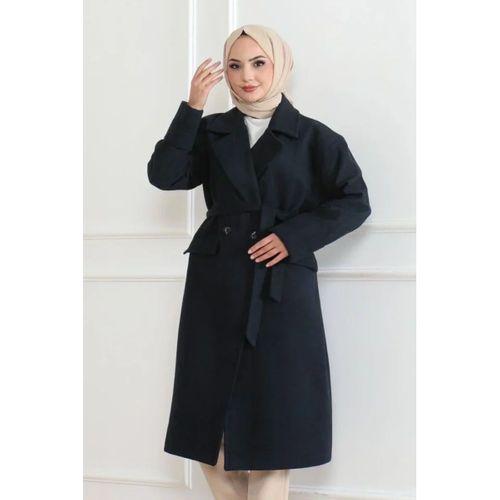 Düğmeli İçi Astarlı Kaşmir Kaşe Kaban - Laci