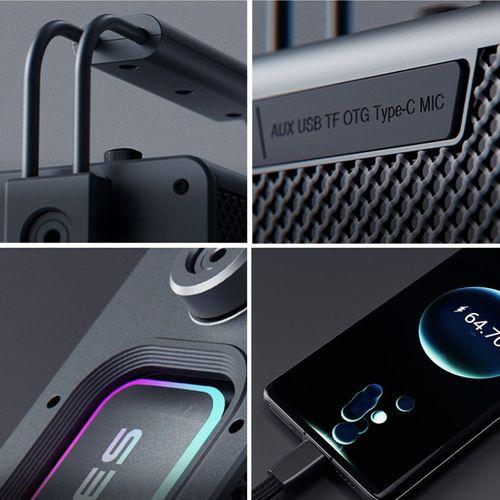 Lenyes Titan 1 Serisi RGB Işıklı Çift Mikrofonlu Bluetooth Speaker Hoparlör v5.3 5000mAh