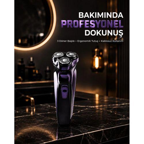 Profesyonel Tıraş Makinesi Ayarlanabilir Başlıklı Kablosuz