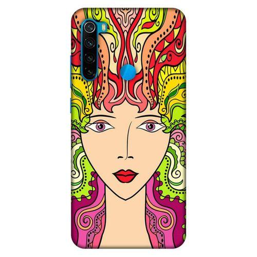 Lopard Xiaomi Redmi Note 8 Uyumlu Kılıf Sürreal Yüzler ♀ (42) Rugged Armor Kılıf Desenli