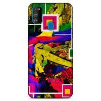 Lopard Samsung Galaxy M30s Uyumlu Kılıf Soyut Sanat (48) Desenli Bumper Kılıf