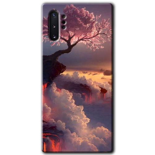 MRCİLETİSİM MRCİLETİSİM Samsung Galaxy Note 10 Plus Kılıf HD Desen Baskılı Arka Kapak + Temperli Cam - Uçurumdaki Hayat