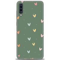 Samsung Galaxy A70 Kılıf HD Baskılı Kılıf - Soft Kalpler + Tam Ekran Koruyucu