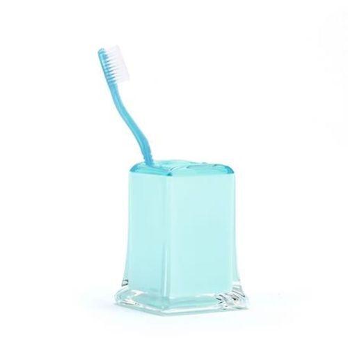 2 Adet Diş Fırçalık Buz Mavisi Akrilik 6X6X11Cm Banyo Seti
