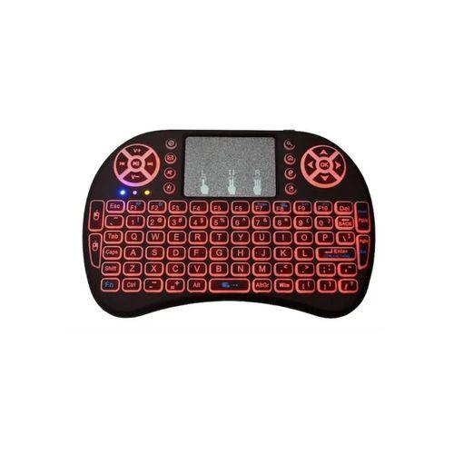 Smart Tv Box Ps3 Uyumlu Kablosuz Dokunmatik Işıklı Şarjlı Touchpadli Mini Q Klavye