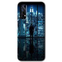 MRCİLETİSİM Realme 7 Kılıf HD Desen Baskılı Arka Kapak + Temperli Cam - Şehir Manzarası