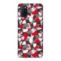 Oppo A52 Uyumlu Kılıf Romans (38) Neo Hybrid Kılıf Kırmızı Gri