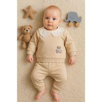 Dantel Yakalı Pamuklu 2'li Kız Bebek Takımı