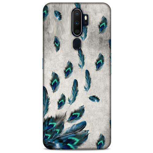 Oppo A5 2020 Kılıf Desenli Özel Seri Tüyler (16) Kalın Kılıf