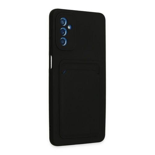Newface Samsung Galaxy M52 5G Kılıf Kelvin Kartvizitli Silikon - Siyah
