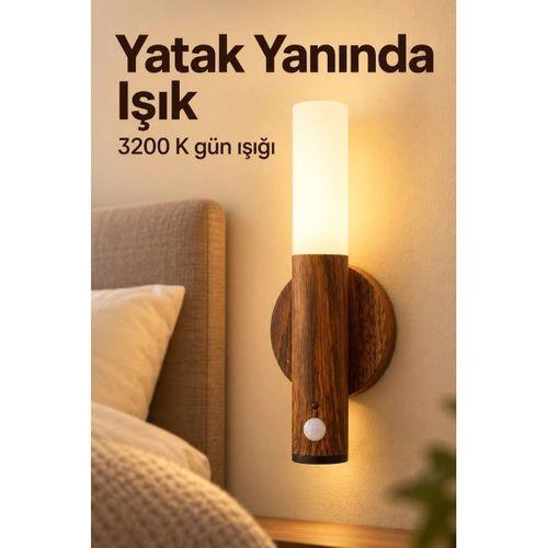 Yatak Yanı Sensörlü Kablosuz Led Duvar Apliği