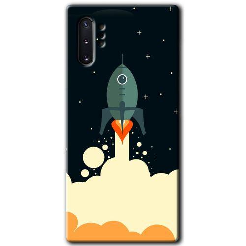 Samsung Galaxy Note 10 Plus Kılıf HD Desen Baskılı Arka Kapak - Space Smoke