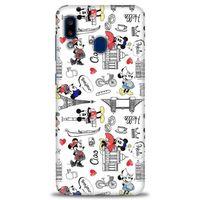 Samsung Galaxy A30 Kılıf HD Baskılı Kılıf - Mickey Şehirde + Tam Ekran Koruyucu