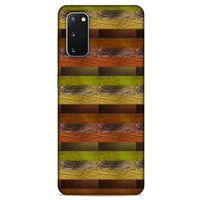 Samsung Galaxy S20 Kılıf Patchwork (48) Bumper Kılıf Kahve Yeşil