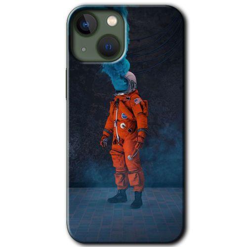 iPhone 13 Kılıf HD Desen Baskılı Arka Kapak - Smoke Astronot