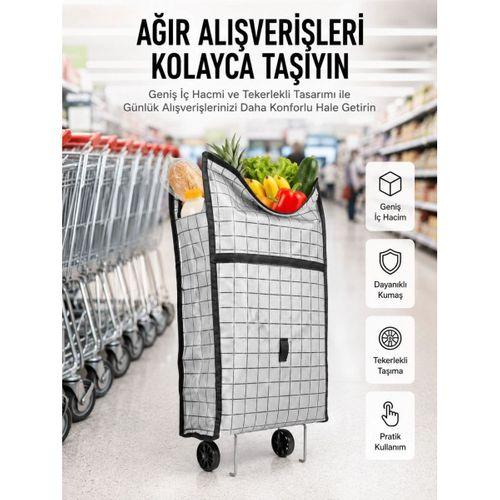 Geniş Hacimli Tekerlekli Pazar Çantası Dayanıklı Ve Ergonomik