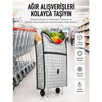 Geniş Hacimli Tekerlekli Pazar Çantası Dayanıklı Ve Ergonomik