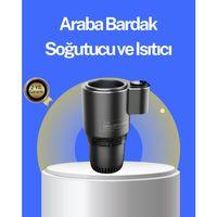 Araç İçi Isıtıcı Soğutucu Bardaklık 60°c Isıtma -4°c Soğutma