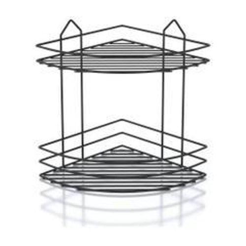 Hometarz Paslanmaz Köşelik 2 li Şampuanlık Banyo Köşeliği Rafı