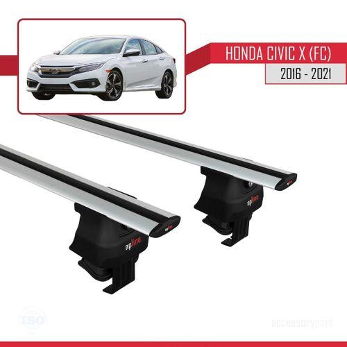 Honda Civic X (FC) Sedan 2016-2021 Arası ile uyumlu ACE-4 Ara Atkı Tavan Barı GRİ