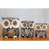 Ahşap 3'lü Baykuş Seti Polos:1