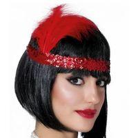 Kırmızı Renk Çarliston Saç Bandı