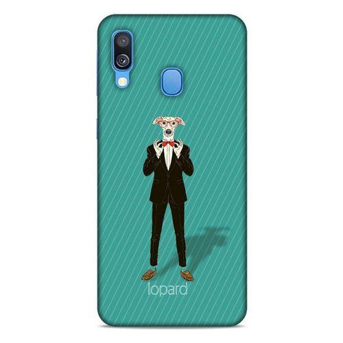Samsung Galaxy A40 Kılıf FunnyMaX (12) Koruyucu Silikon Turkuaz Köpek
