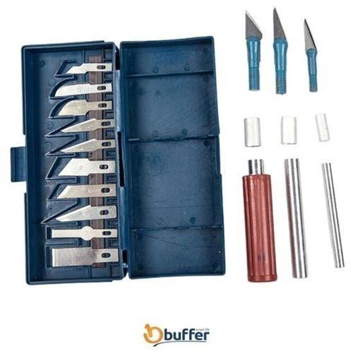 Angel Of Life® Zanaat 16 Parça Hobi Gravür Ahşap Heykel Çömlek Oyma Şekil Verme 13 Maket Bıçak Neşter Seti