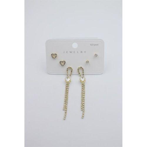 Çoklu Set Küpe - Altın