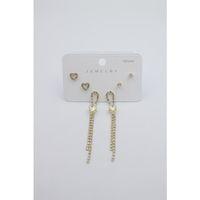 Çoklu Set Küpe - Altın