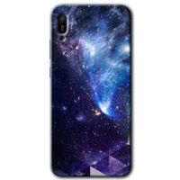 Huawei Y6 2019 Kılıf Kapak - Galaksi +Hayalet Ekran Yandan Gözükmez