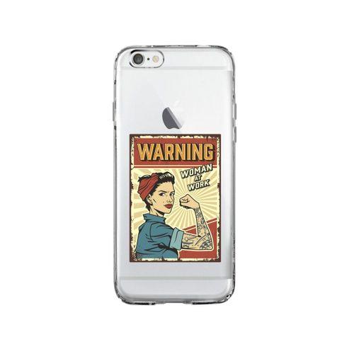 iPhone 6 Women At Work Tasarımlı Premium Şeffaf Silikon Kılıf