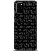 Samsung Galaxy S20 Plus Kılıf HD Baskılı Kılıf - Black Love + Tam Ekran Koruyucu