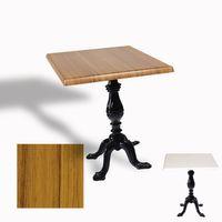 Dockers Çipa 1001 Döküm Ayak Kare Masa 70x70 cm - (Werzalit, Wermodin ve Allzalit Tabla) - Real Teak