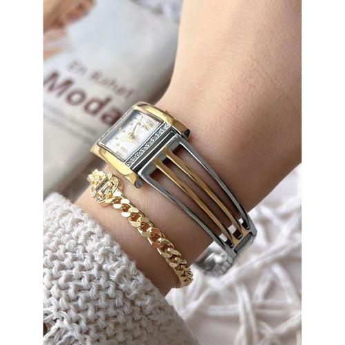 Ferrucci Kadın Kol Saati+Bileklik Özel Seri Çelik Kordon Kararma Renk Atma Yapmaz VS.BLKT.0745