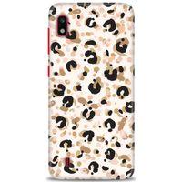 Samsung Galaxy A10 Kılıf HD Baskılı Kılıf - Leopar + Tam Ekran Koruyucu