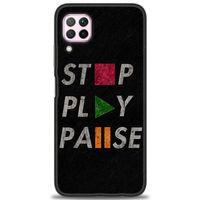 Huawei P40 Lite Kılıf HD Baskılı Kılıf - Stop Play + Tam Ekran Koruyucu