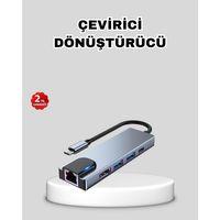 Type-c Çoklu Dönüştürücü – Alüminyum Gövde, Hızlı Veri Aktarımı Ve Şarj Desteği