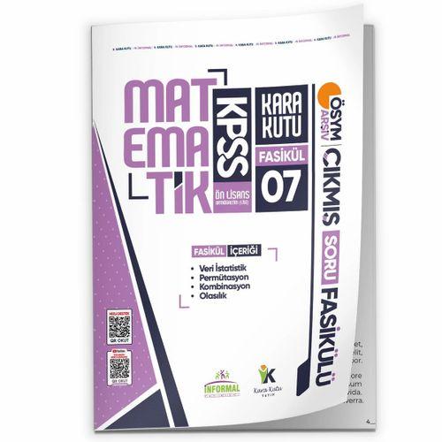 2026 KPSS Ön Lisans Matematik Kara Kutu 7 Fasikül ÖSYM Çıkmış Soru Bankası PERMUTASYON-OLASILIK