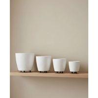 4’lü 3d Beyaz Dekoratif Vazo Seti Modern Ayaklı Şık Saksı Takımı