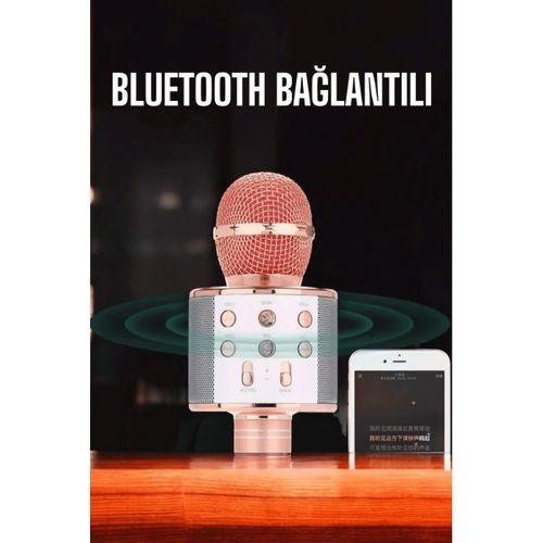 Kablosuz Bluetooth Karaoke Mikrofon Usb Ve Aux Girişli, Yüksek Ses Kalitesi