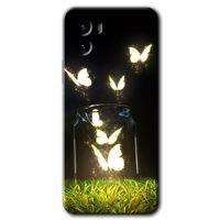 MRCİLETİSİM Vivo Y15s Kılıf HD Desen Baskılı Arka Kapak + Temperli Cam - Işıklı Kelebekler