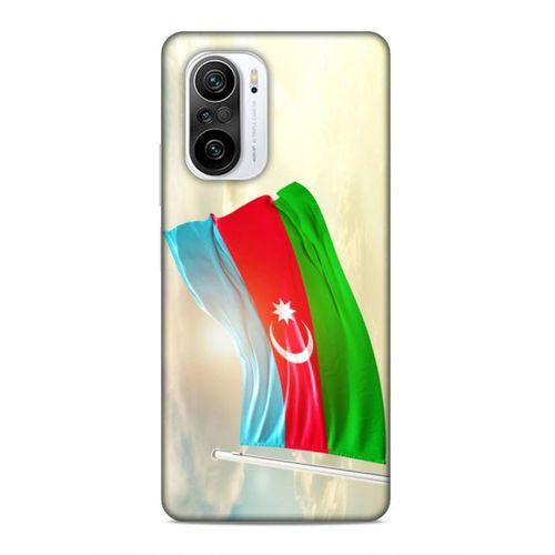 Xiaomi Redmi K40 Uyumlu Kılıf Azarbaijan (7) Telefon Kılıfı Gökyüzü Bayrak