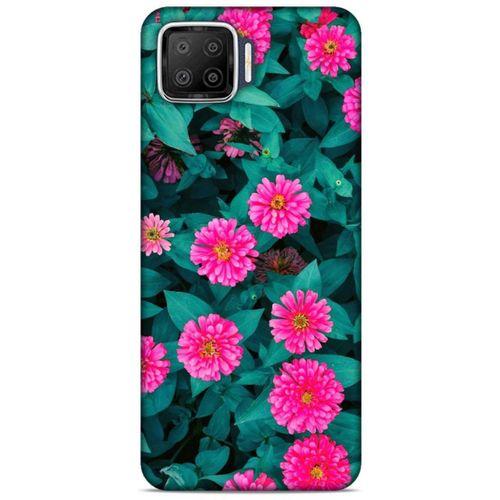 Lopard Oppo A73 Uyumlu Kılıf Bahar (39) Liquid Crystal Kılıf Fuşya Çiçekler
